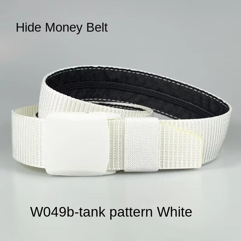 Travel Cash anti Theft Belt Waist Bag Women Portable Hidden Money Strap Belt Wallet Waist Pack Men Secret Hiding Zipper Belt