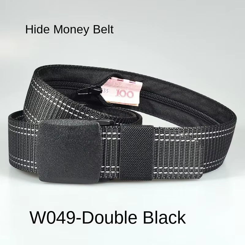Travel Cash anti Theft Belt Waist Bag Women Portable Hidden Money Strap Belt Wallet Waist Pack Men Secret Hiding Zipper Belt