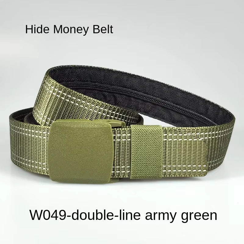 Travel Cash anti Theft Belt Waist Bag Women Portable Hidden Money Strap Belt Wallet Waist Pack Men Secret Hiding Zipper Belt