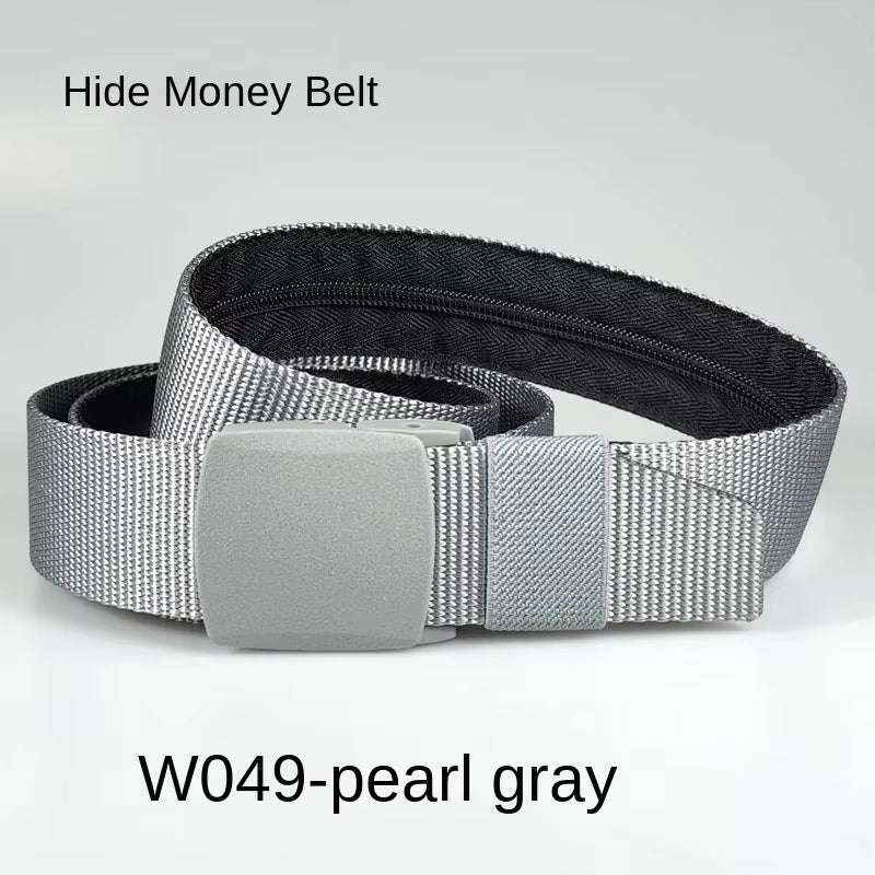 Travel Cash anti Theft Belt Waist Bag Women Portable Hidden Money Strap Belt Wallet Waist Pack Men Secret Hiding Zipper Belt