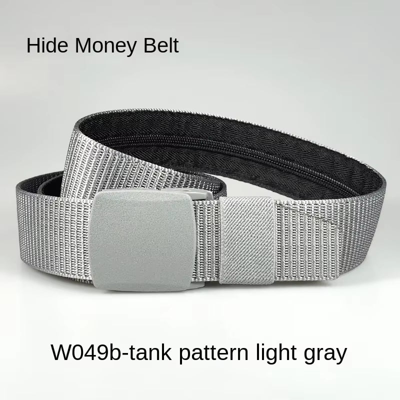 Travel Cash anti Theft Belt Waist Bag Women Portable Hidden Money Strap Belt Wallet Waist Pack Men Secret Hiding Zipper Belt