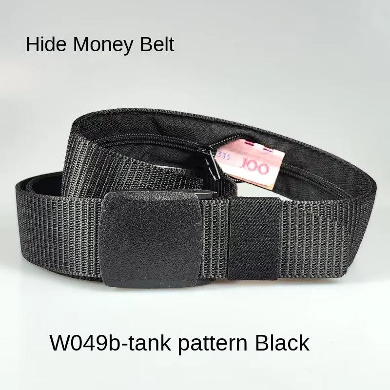 Travel Cash anti Theft Belt Waist Bag Women Portable Hidden Money Strap Belt Wallet Waist Pack Men Secret Hiding Zipper Belt