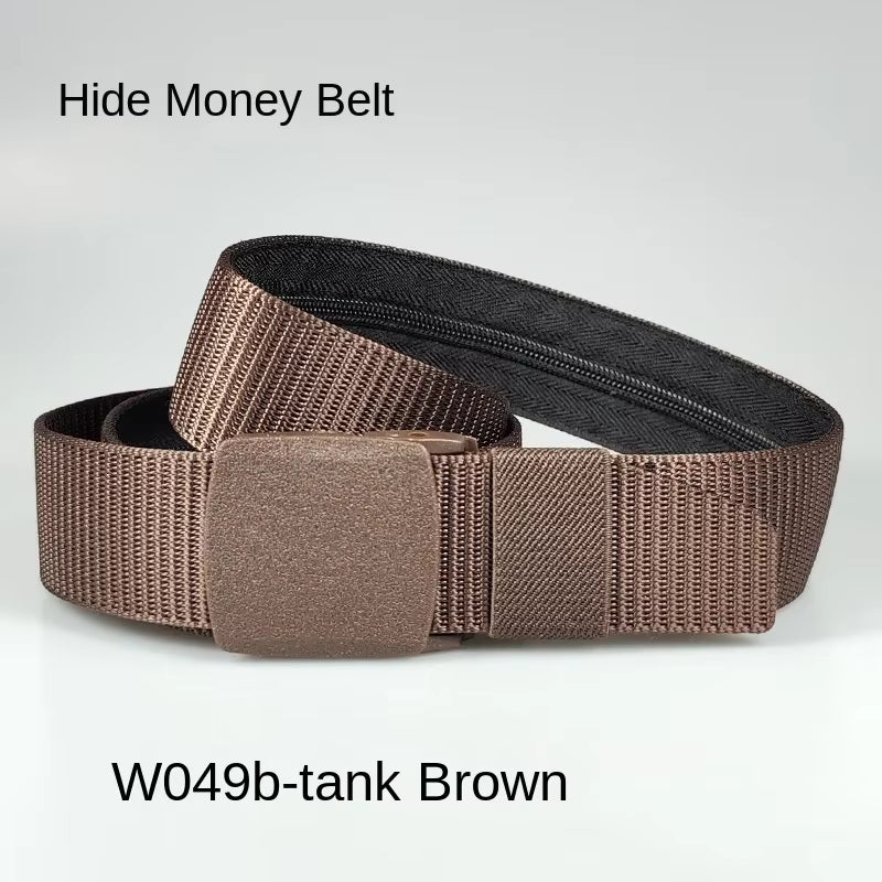 Travel Cash anti Theft Belt Waist Bag Women Portable Hidden Money Strap Belt Wallet Waist Pack Men Secret Hiding Zipper Belt
