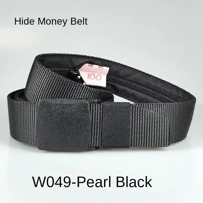Travel Cash anti Theft Belt Waist Bag Women Portable Hidden Money Strap Belt Wallet Waist Pack Men Secret Hiding Zipper Belt