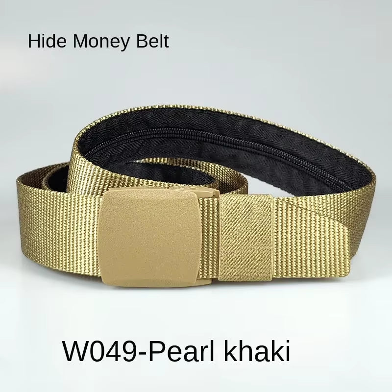 Travel Cash anti Theft Belt Waist Bag Women Portable Hidden Money Strap Belt Wallet Waist Pack Men Secret Hiding Zipper Belt