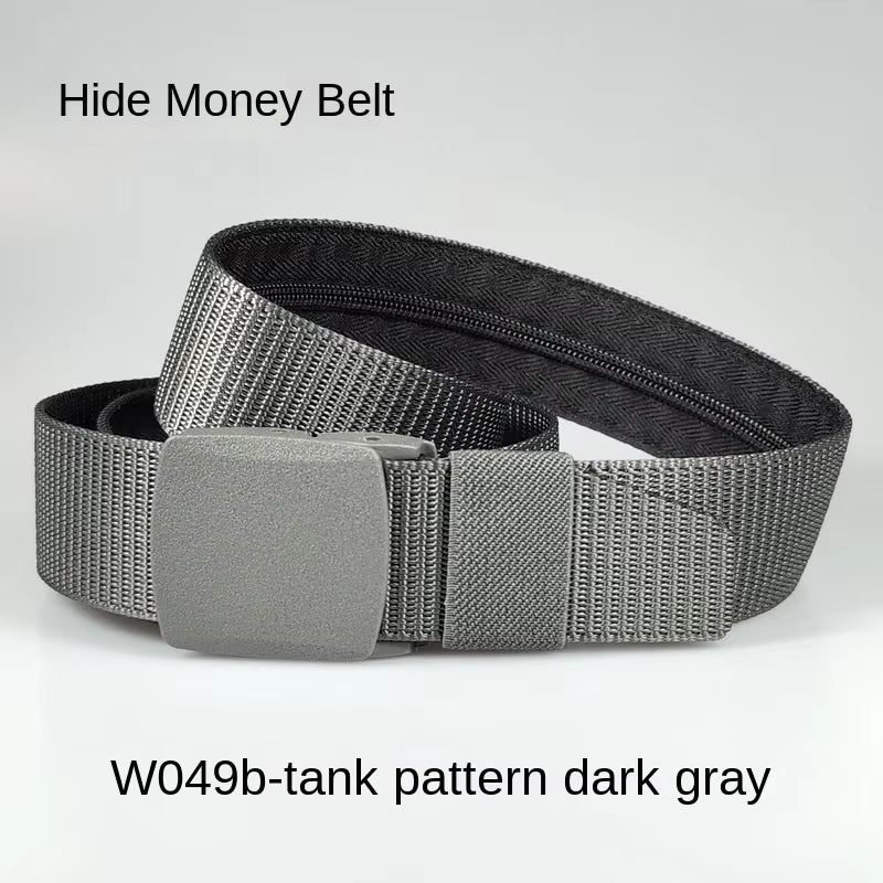 Travel Cash anti Theft Belt Waist Bag Women Portable Hidden Money Strap Belt Wallet Waist Pack Men Secret Hiding Zipper Belt