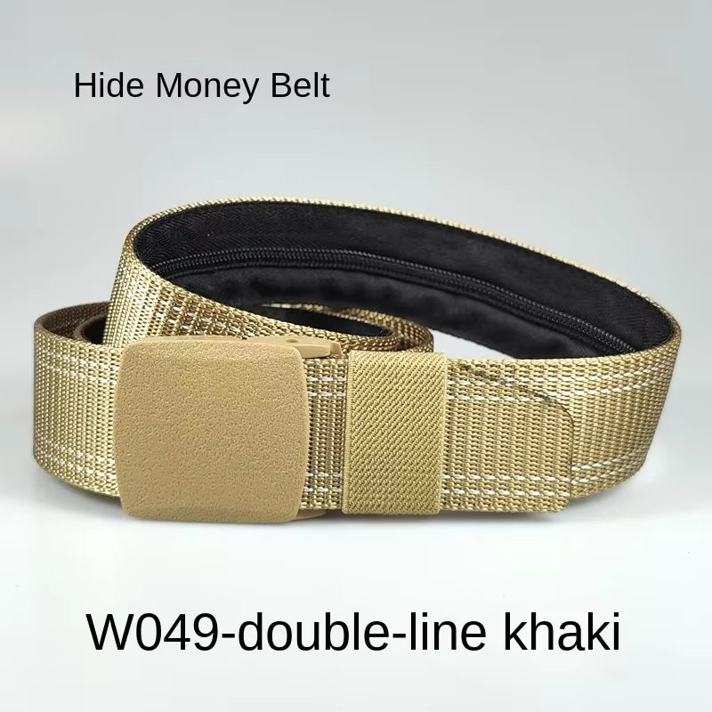 Travel Cash anti Theft Belt Waist Bag Women Portable Hidden Money Strap Belt Wallet Waist Pack Men Secret Hiding Zipper Belt