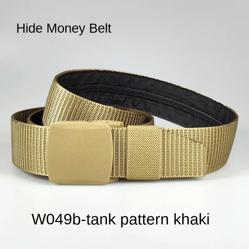 Travel Cash anti Theft Belt Waist Bag Women Portable Hidden Money Strap Belt Wallet Waist Pack Men Secret Hiding Zipper Belt