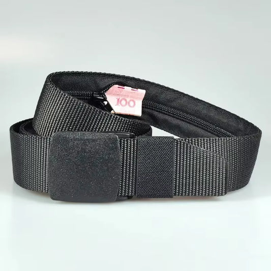 Travel Cash anti Theft Belt Waist Bag Women Portable Hidden Money Strap Belt Wallet Waist Pack Men Secret Hiding Zipper Belt