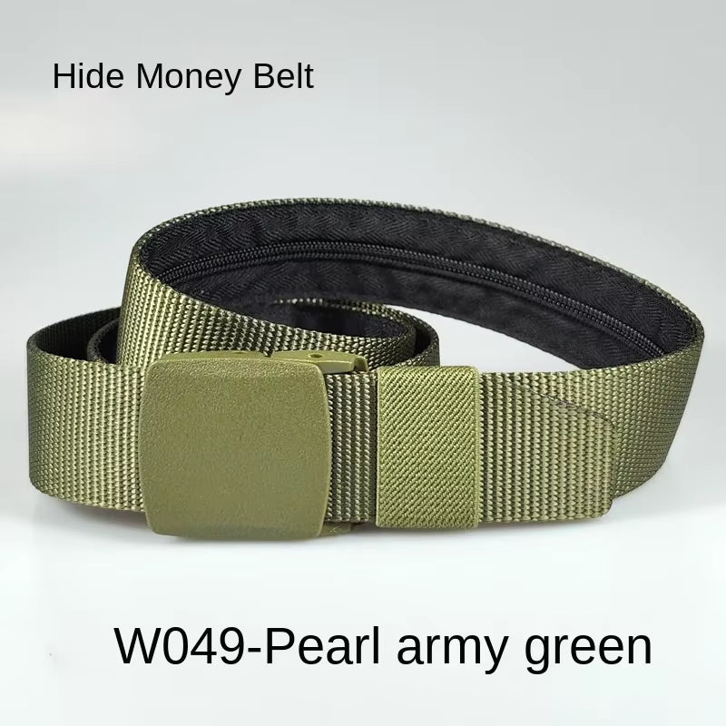 Travel Cash anti Theft Belt Waist Bag Women Portable Hidden Money Strap Belt Wallet Waist Pack Men Secret Hiding Zipper Belt