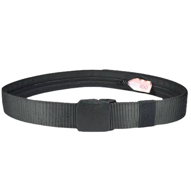 Travel Cash anti Theft Belt Waist Bag Women Portable Hidden Money Strap Belt Wallet Waist Pack Men Secret Hiding Zipper Belt