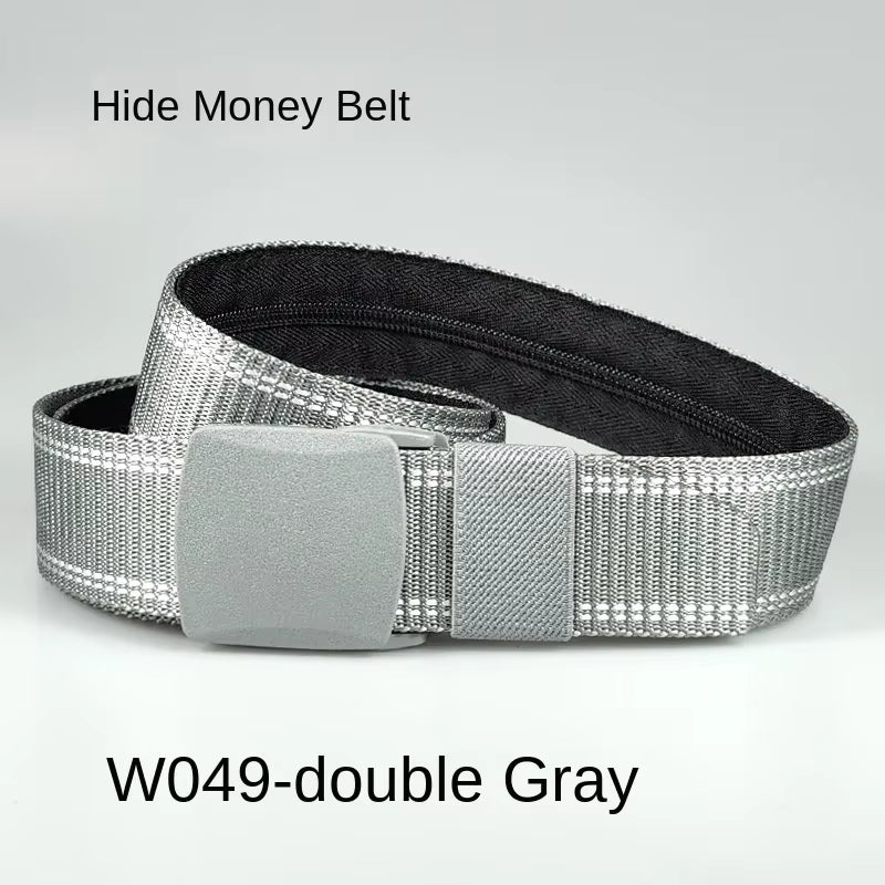 Travel Cash anti Theft Belt Waist Bag Women Portable Hidden Money Strap Belt Wallet Waist Pack Men Secret Hiding Zipper Belt
