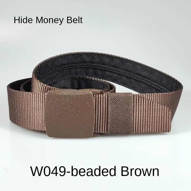 Travel Cash anti Theft Belt Waist Bag Women Portable Hidden Money Strap Belt Wallet Waist Pack Men Secret Hiding Zipper Belt