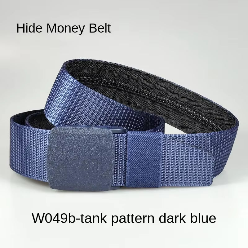 Travel Cash anti Theft Belt Waist Bag Women Portable Hidden Money Strap Belt Wallet Waist Pack Men Secret Hiding Zipper Belt