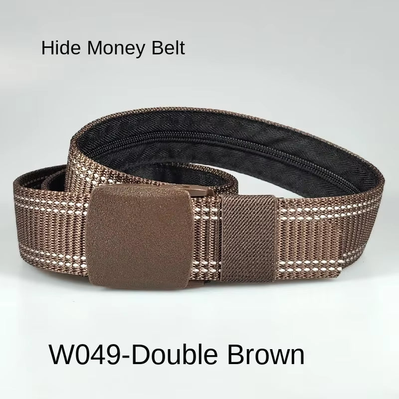 Travel Cash anti Theft Belt Waist Bag Women Portable Hidden Money Strap Belt Wallet Waist Pack Men Secret Hiding Zipper Belt